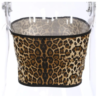 Leo's Top/ Animal Print/ Crop-Top/Woman Top