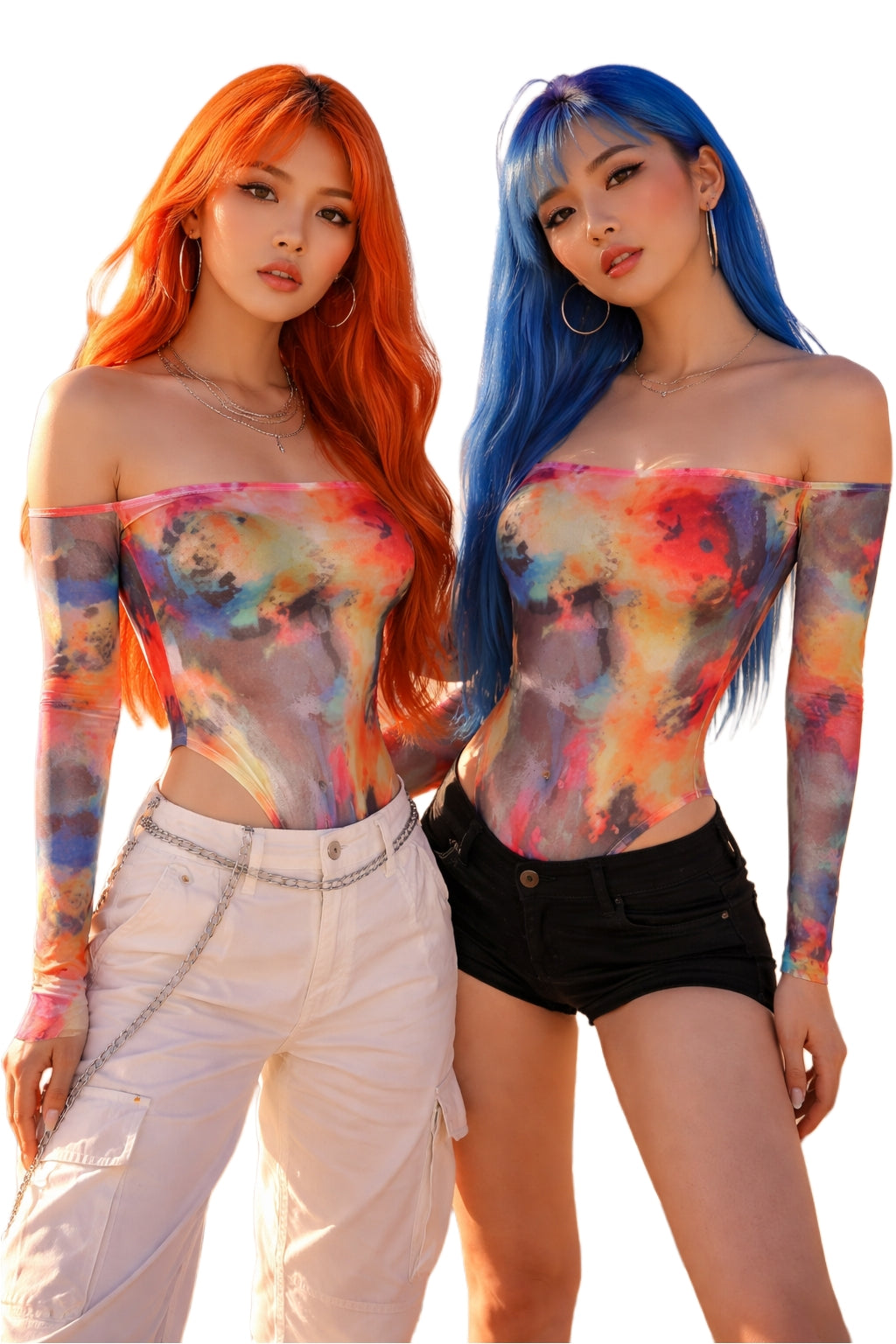 Rainbow Clouds/ Candy Cotton/ Rainbow Neon/Neon Colors/Neon Fabric/ Black Light Clothing